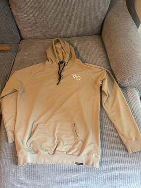 Vanquish Fitness Eclipse Pullover Hoodie in Beige